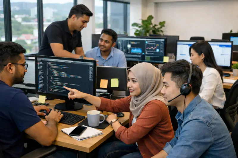 WebDeveloper.com.my team in our Cheras office, Selangor - Web development and system integration experts serving Malaysian businesses